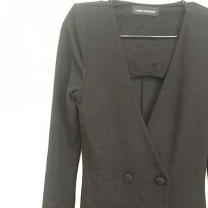 Long sleeve strong shoulder duster